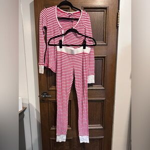 Victoria's Secret red & White Striped Pajama Set
